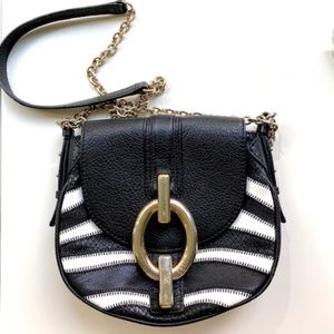 DVF Sutra Leather Crossbody in Animal Print